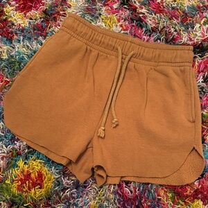 Target Women's Brown Sweatshirt Material Drawstring Shorts | Never Worn